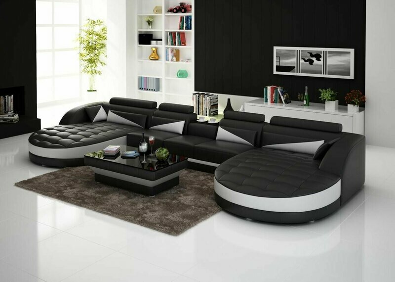 Ledersofa Ecksofa Sofa Couch Polster Wohnlandschaft Leder Sofas Garnitur U Form Ledersofa Ecksofa Sofa Couch Polster Wohnlandschaft Leder Sofas Garnitur U Form