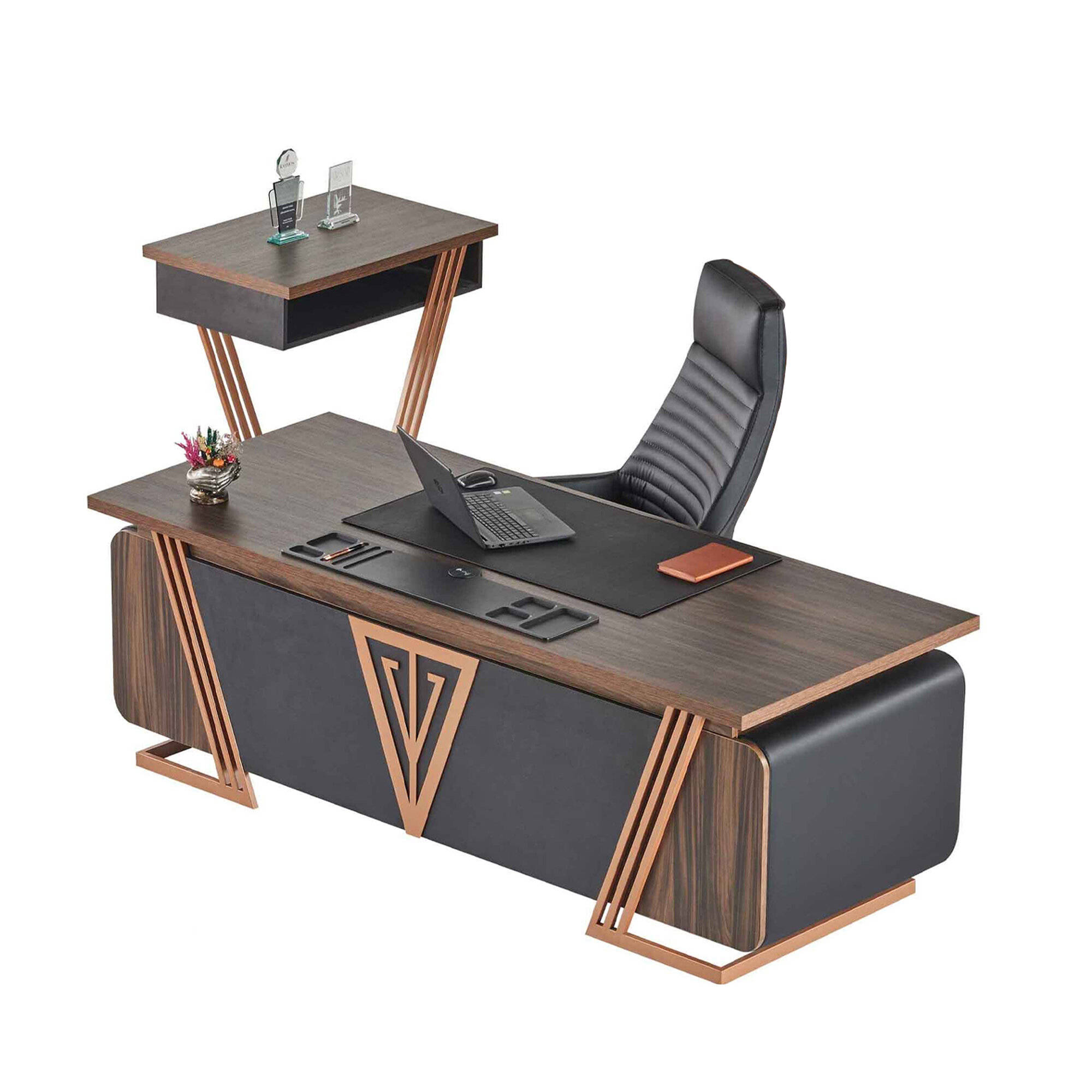 Arbeitszimmer-Set Büroeinrichtung Schreibtisch Bürostuhl Beistelltisch Arbeitszimmer-Set Büroeinrichtung Schreibtisch Bürostuhl Beistelltisch