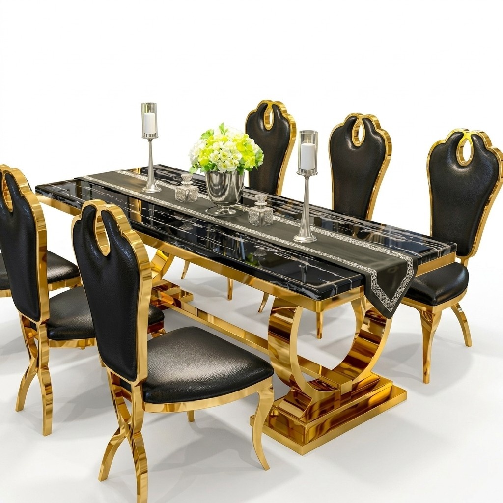 Edelstahl Esstisch Esszimmer Moderne Wohnzimmer KÃ¼che Tische Design Tisch Metall Sofort