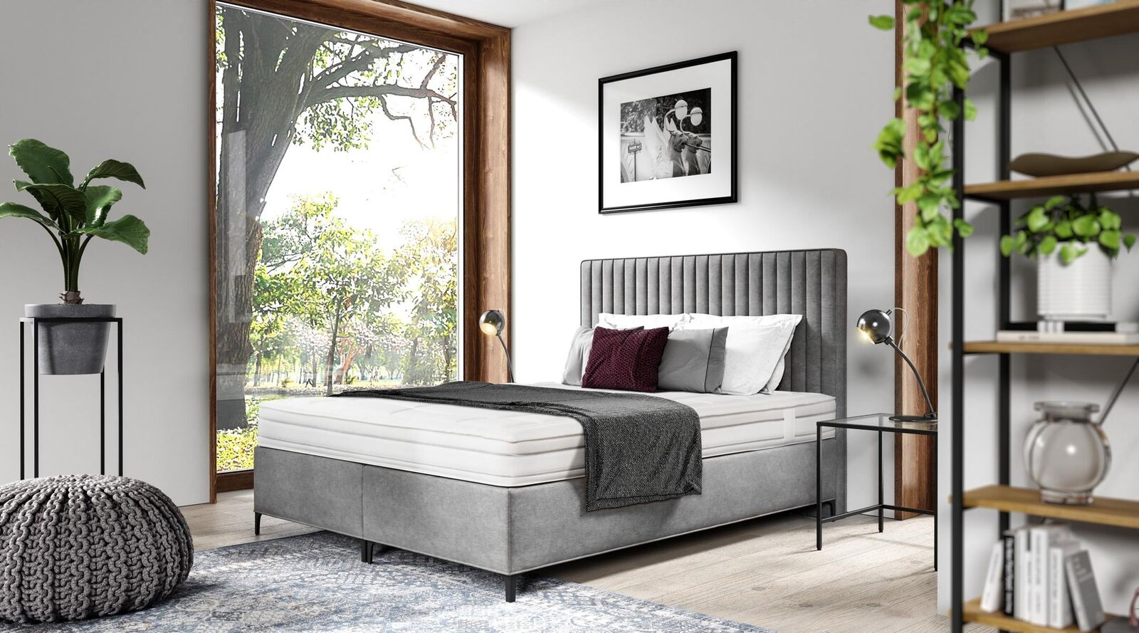 Einrichtung Bett Textil Luxus Design Boxspringbett Schlafzimmer Holz Doppel Einrichtung Bett Textil Luxus Design Boxspringbett Schlafzimmer Holz Doppel