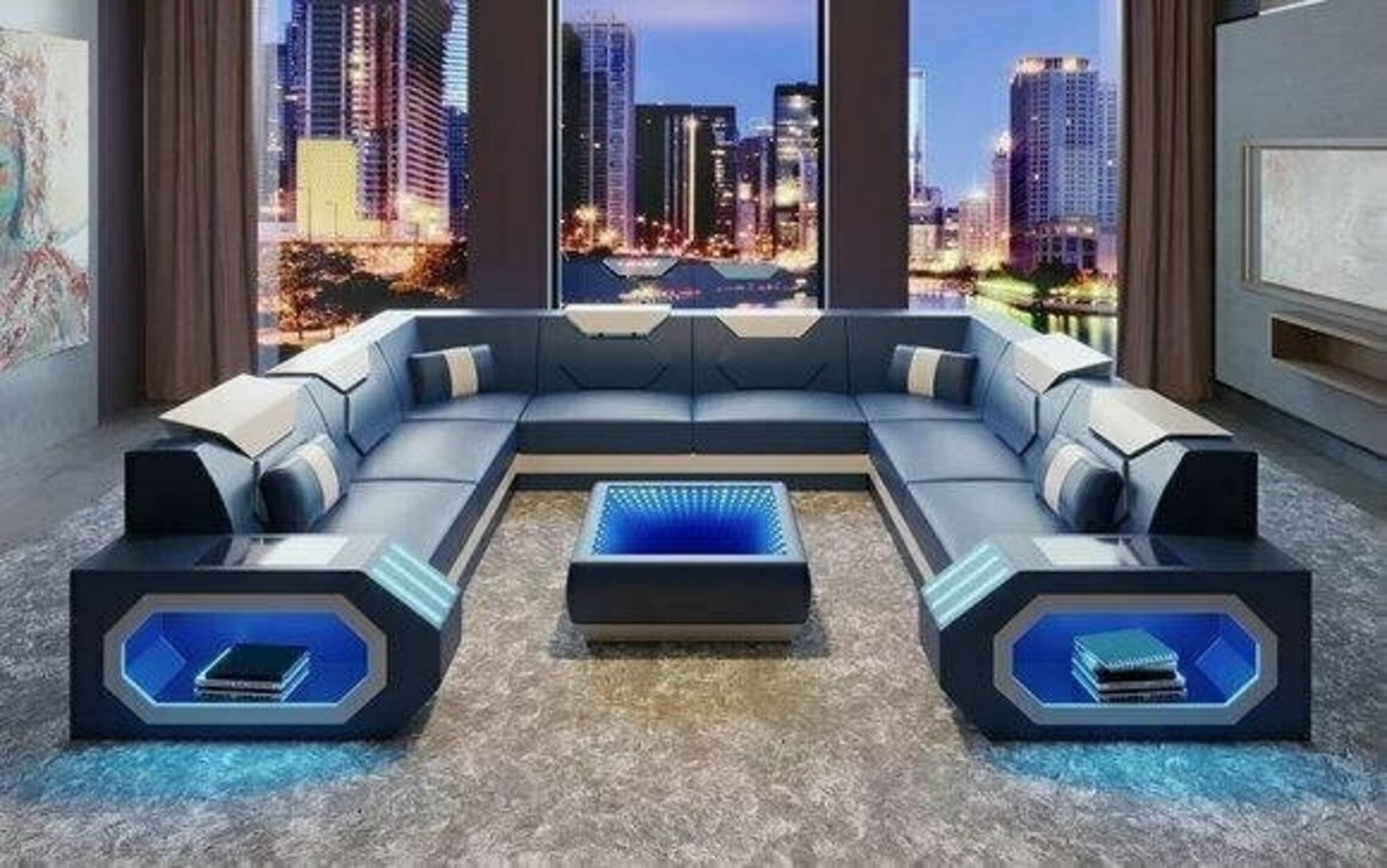 Ecksofa Ledersofa Designer Luxus Sitz Polster Ecke Couch Wohnlandschaft Ecksofa Ledersofa Designer Luxus Sitz Polster Ecke Couch Wohnlandschaft