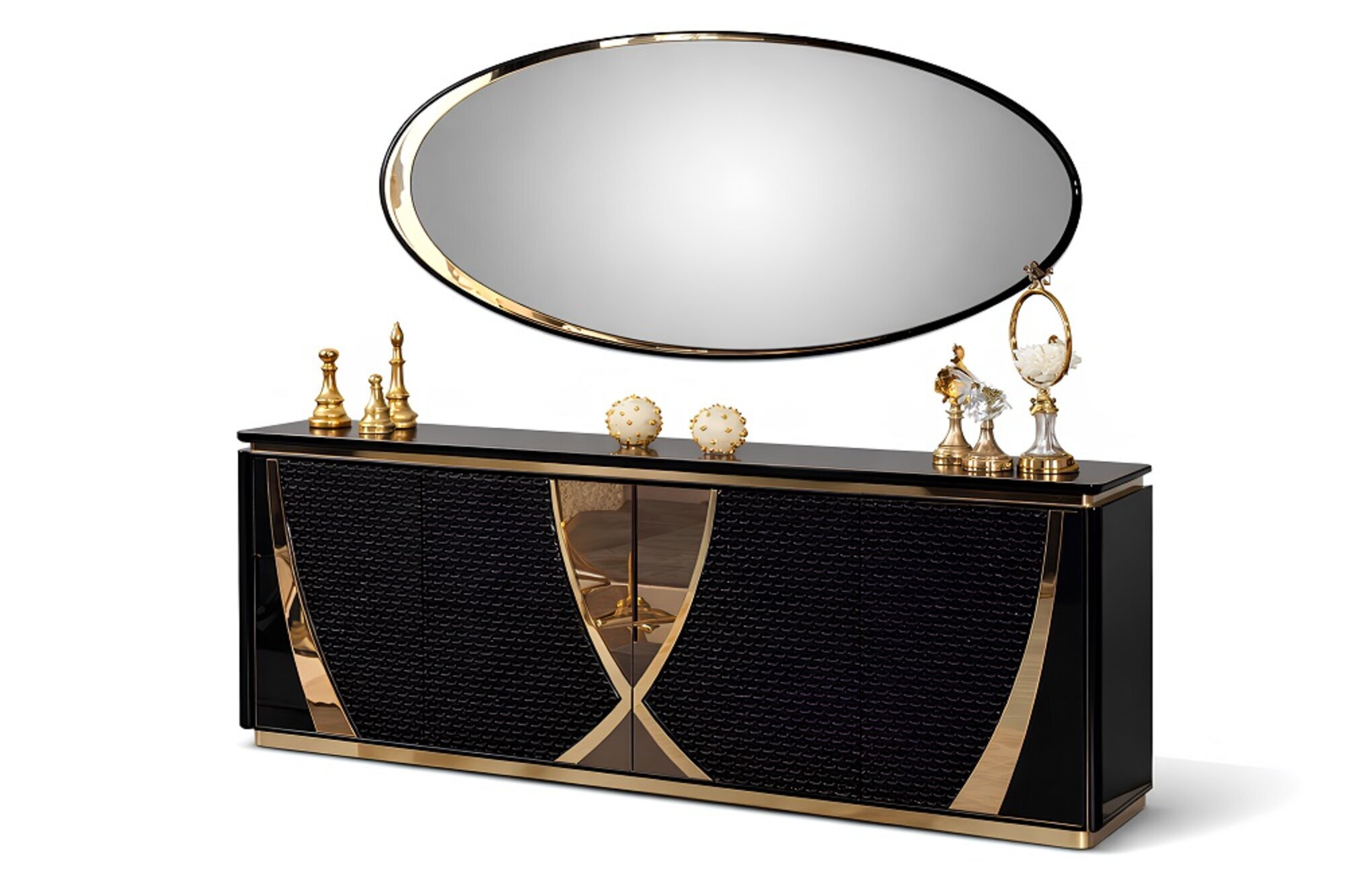 Kommoden Gruppe Konsole SchrÃ¤nke Modern Neu Garnitur Set 2tlg Spiegel Sofort