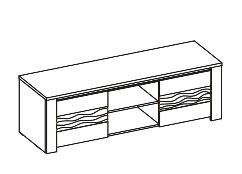 TV Lowboard Board Schrank Wohnzimmer Fernsehtisch Unterschank RTV Kommode