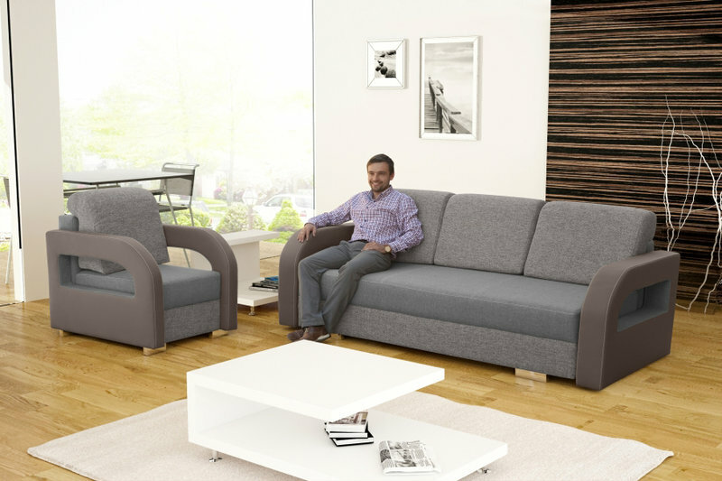 Schlafsofa Klappcouch 3-Sitzer Schlaffunktion + Bettkasten Couch Design Schlafsofa Klappcouch 3-Sitzer Schlaffunktion + Bettkasten Couch Design
