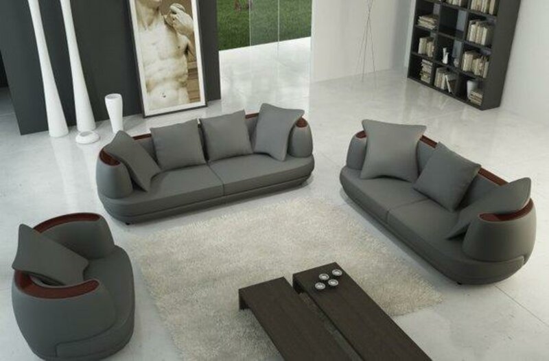 Sofagarnitur Couch Polster Leder Sofa 3+2+1 Klassische Couchen Wohnzimmer Royal Sofagarnitur Couch Polster Leder Sofa 3+2+1 Klassische Couchen Wohnzimmer Royal