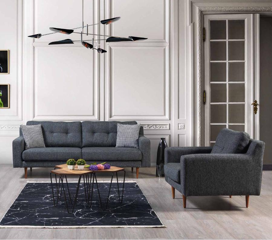 Wohnzimmer Graue Sofagarnitur Luxus Polster SitzmÃ¶bel Stoffsofas Sessel