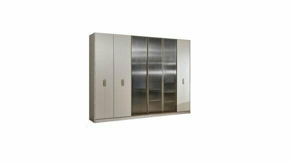 Beiger Schlafzimmer Kleiderschrank Holzschrank Designer Holz MÃ¶bel Neu