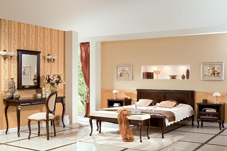 Komplettes Schlafzimmer Bett Pufa Nachttisch Schminktisch Stuhl Italy MÃ¶bel