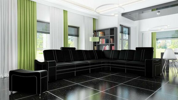 Ledersofa Ecksofa Eckcouch L Form FRANCO
