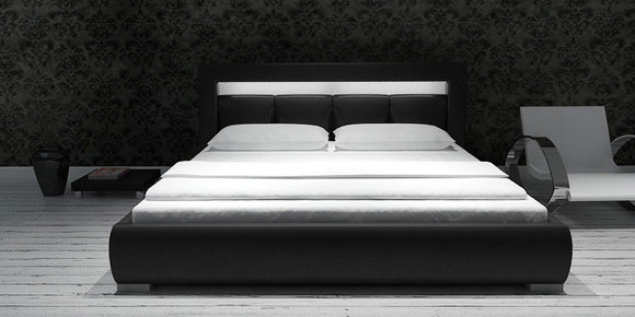 Wasserbett inkl. Wasserbettheizung, Polsterbett Lederbett Bett Richo (CH)