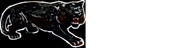 Design Puma Figur Statue Skulptur Figuren Skulpturen Schwarz Gloss Dekoration