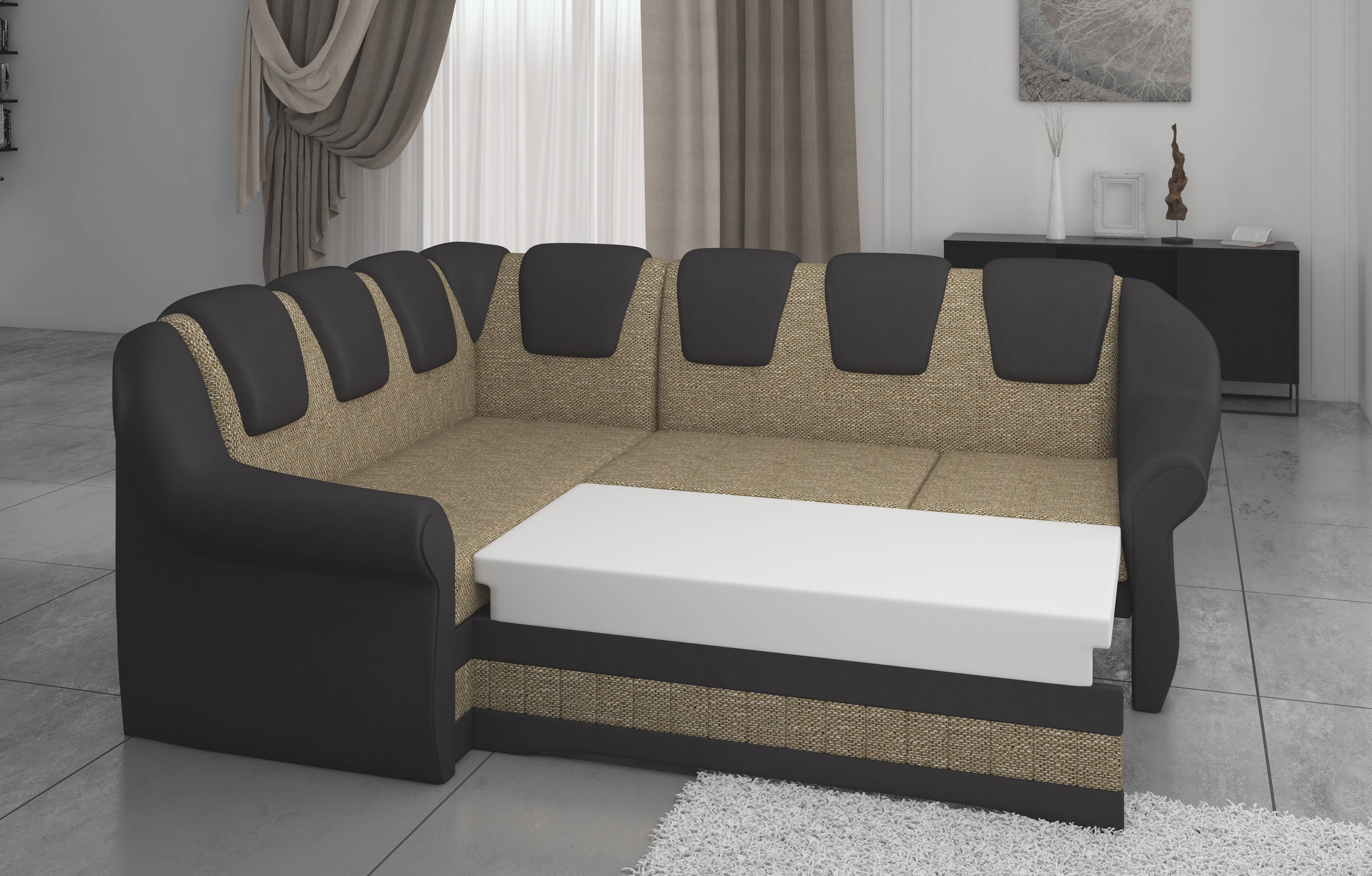 Ecksofa Schlafsofa Couch Sofa Wohnlandschaft Sofas Couchen Polster