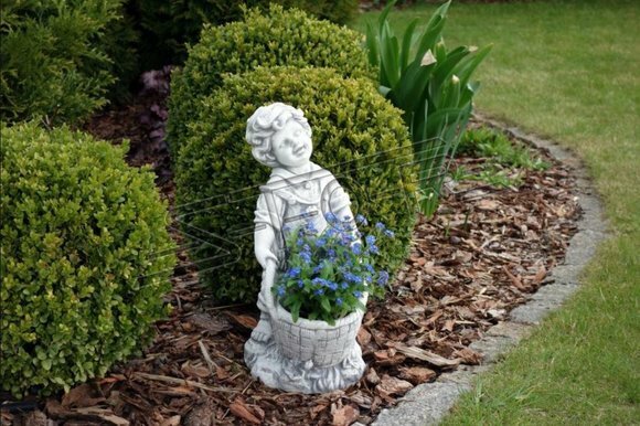 BlumenkÃ¼bel Natur Pflanz KÃ¼bel Dekoration Garten BlumentÃ¶pfe Vasen Figur