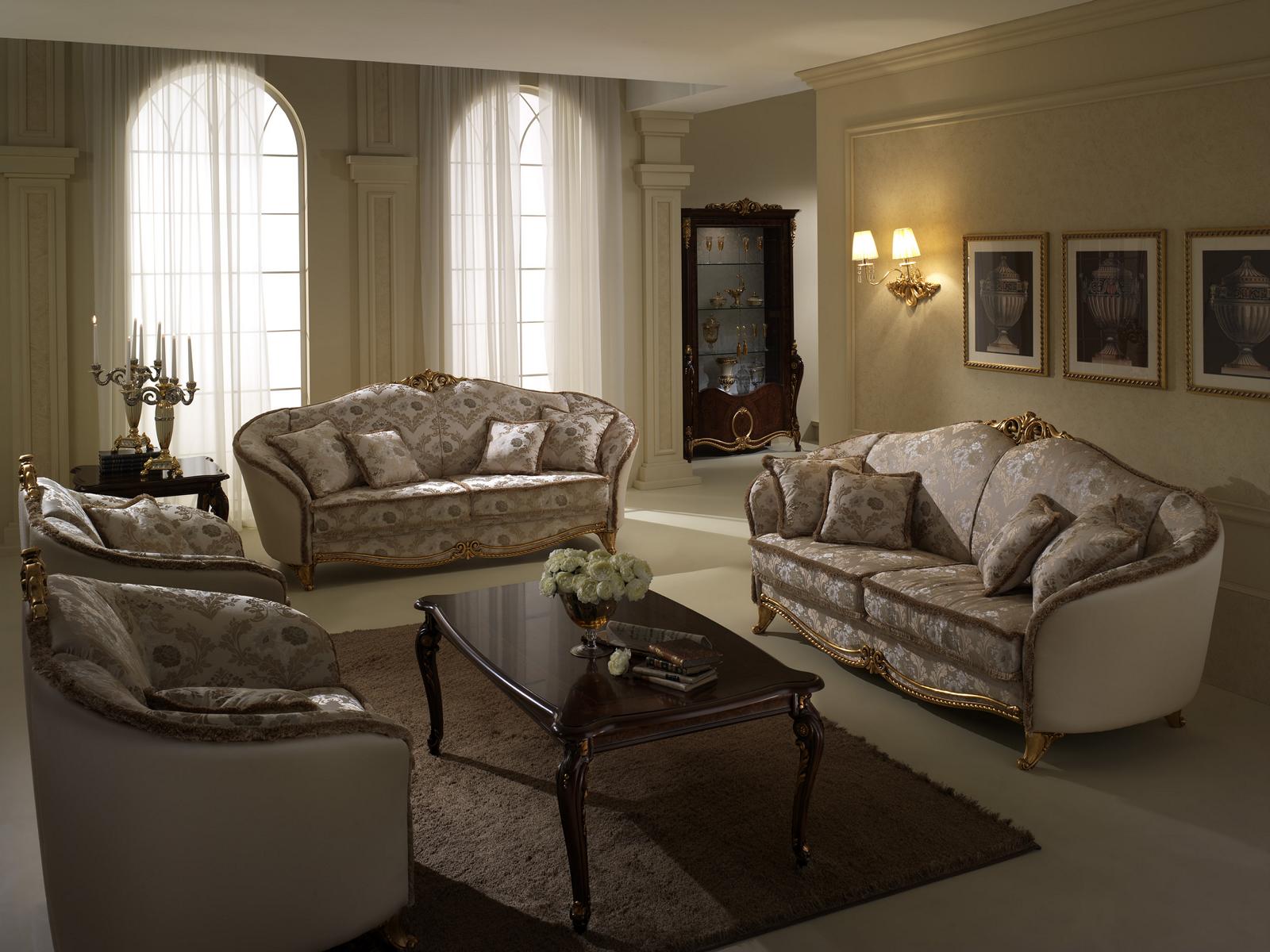 Luxus Klasse 3+1 Italienische MÃ¶bel Sofagarnitur Couch Sofa Neu arredoclassicâ¢ !
