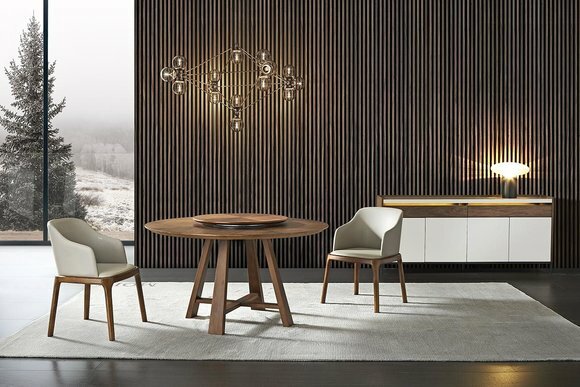 Design Holz Ess Lehn Stuhl Wohn Zimmer Garnitur Polster Neu Tisch