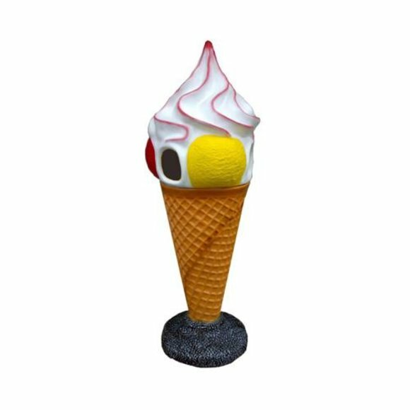 Ice Cream Figure Design MÃ¼lleimer Korb Figuren Statuen Statue Aufsteller