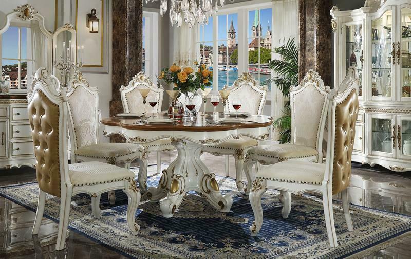 Esstisch 4x StÃ¼hle Esszimmer Klassische Garnitur 5tlg. Set Runder Tisch