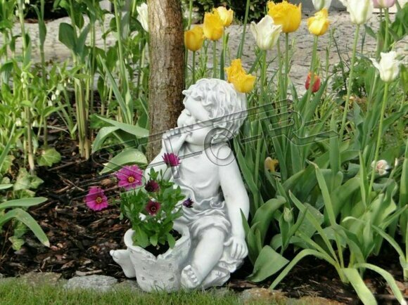 BlumenkÃ¼bel Pflanz KÃ¼bel Dekoration Natur Garten BlumentÃ¶pfe Vasen Figur
