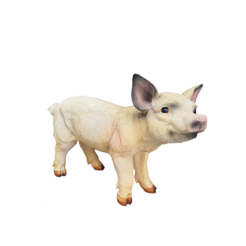 Abstrakte moderne dekorative Skulptur eines Schweins, SkulpturenhÃ¶he 45 cm