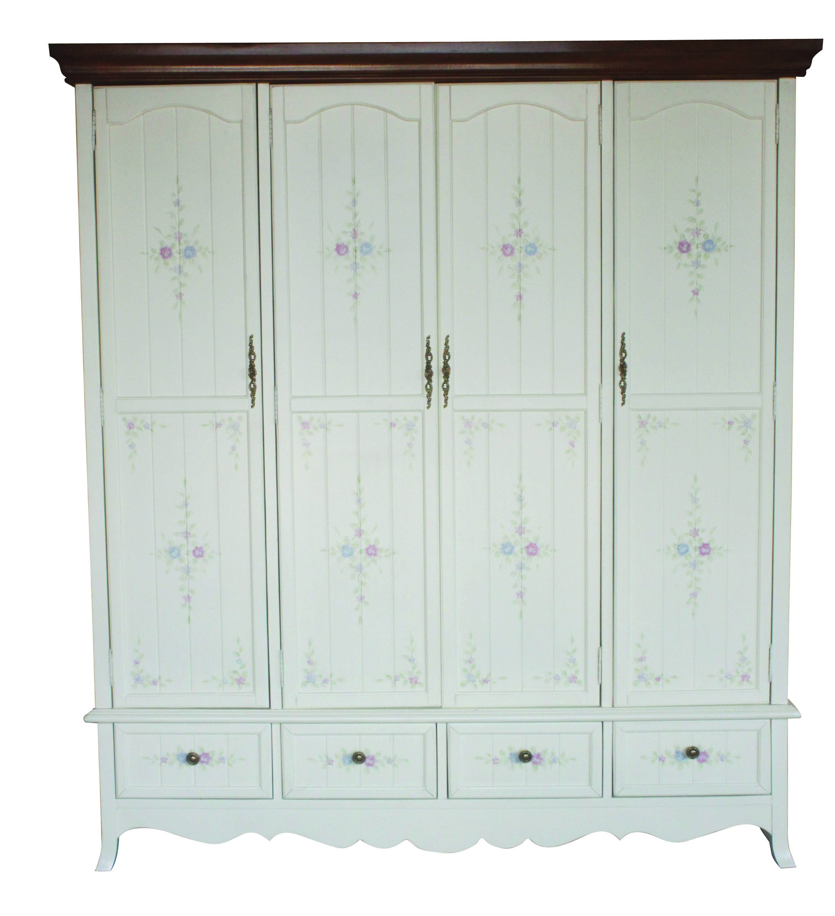 LÃ¤ndlicher Keiderschrank Schrank Regal SchrÃ¤nke 198cm Garderobe Echtholz MÃ¶bel