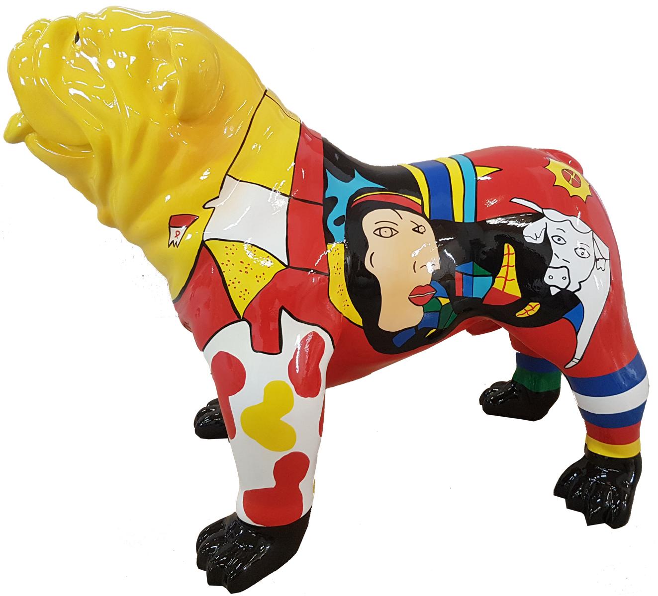 Design Figuren Skulpturen Moderne Bulldogge Skulptur Deko Garten Neu Dekoration