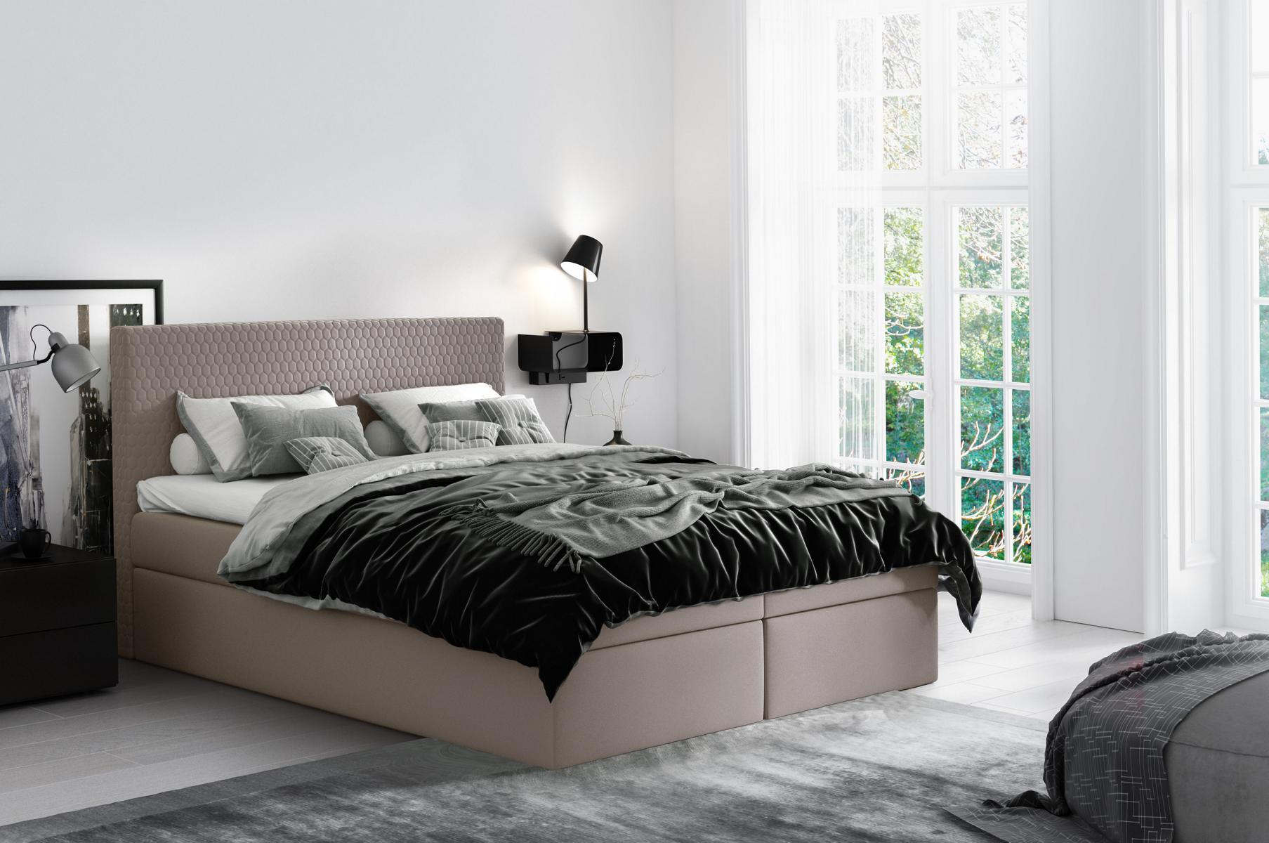 Boxspringbett Textil Design Doppel Hotel Modern Bett Schlafzimmer Betten 160x200