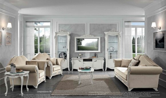 tv Schrank Holz rtv Vitrine Wohnzimmer Wohnwand Design Bizzotto Set 2tlg. WeiÃ
