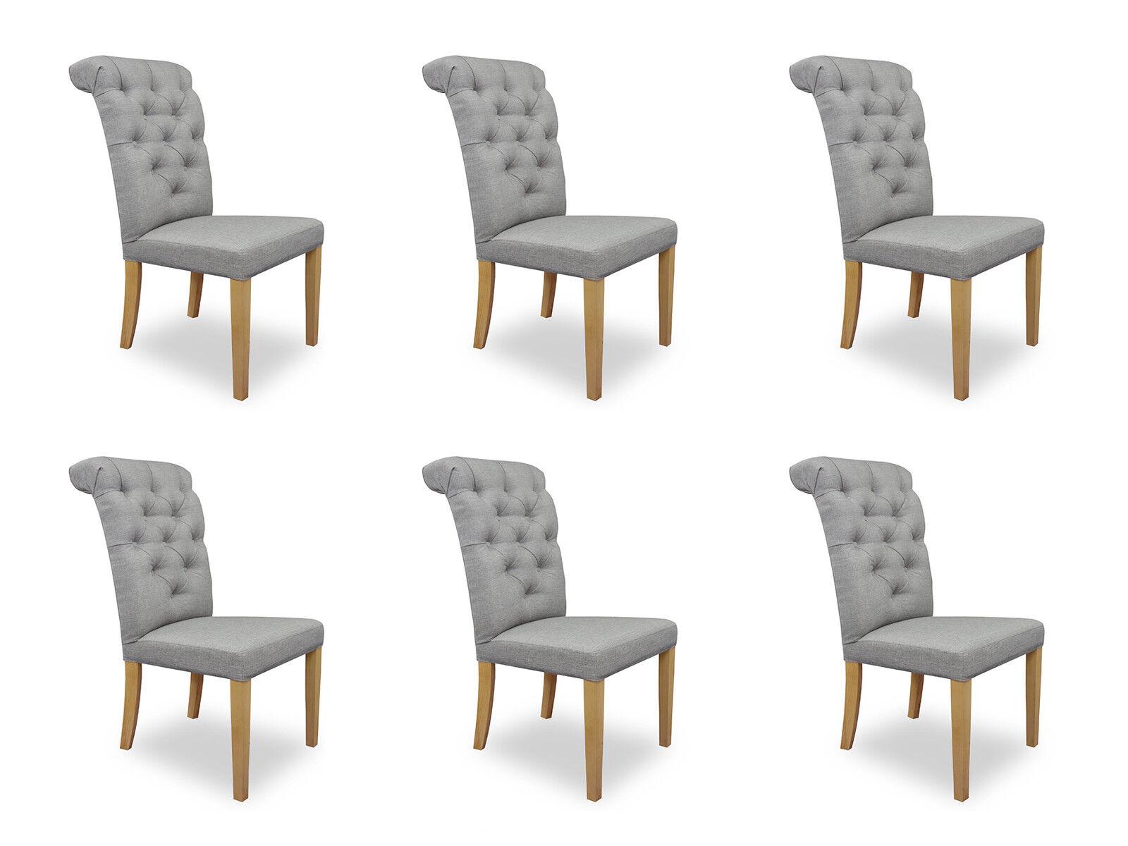 6x StÃ¼hle Stuhl Polster Design Lounge Sitz Lehn Garnitur Sessel Chesterfield Neu