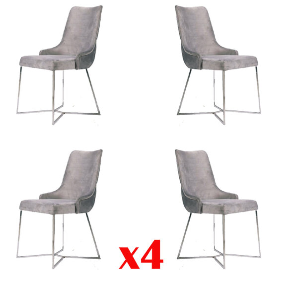 Gruppe StÃ¼hle Garnitur Textil Stoff Holz Gepolsterte Esszimmer StÃ¼hle