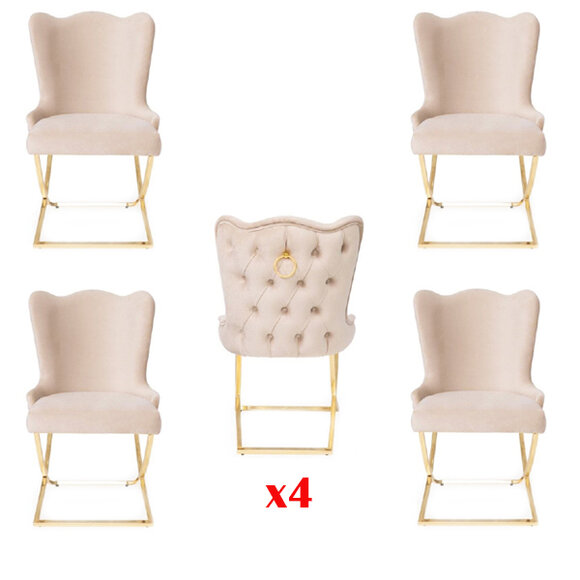 Design Stuhl Luxus Lehnstuhl Polster StÃ¼hle 4x Sessel Wohn Ess Zimmer