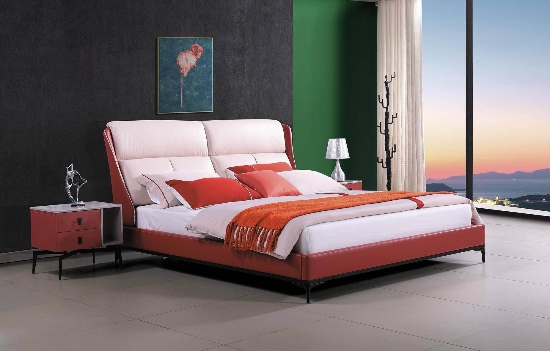 Klassische Schlafzimmer Set Bett 2x Nachttisch Kommode 3tlg. Set Betten Schwarz