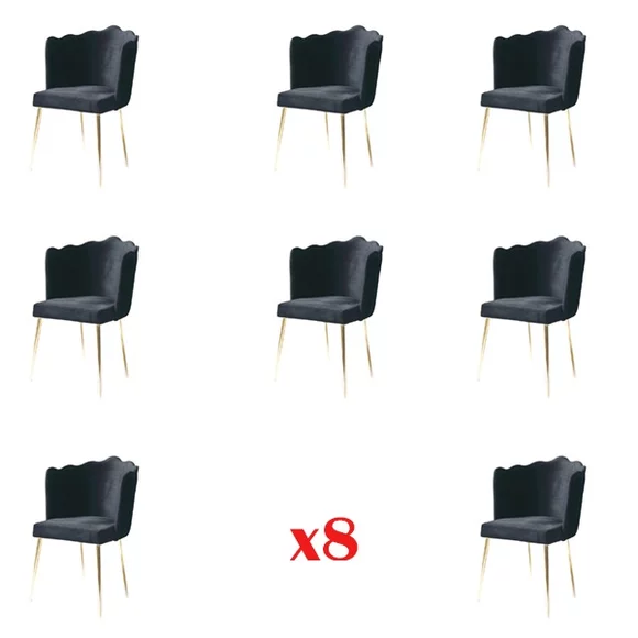 Gruppe Garnitur Set 8 StÃ¼hl Textil Stuhl Designer Polster Esszimmer