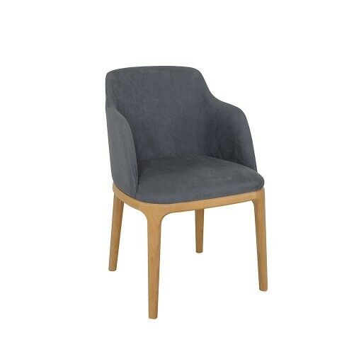 Stuhl Lehnstuhl Polster StÃ¼hle Lounge Massiv Holz Textil Holz Sessel Leder Neu