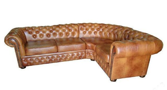 Ledersofa Ecksofa CHESTERFIELD SOFA NAPOLI Freie GrÃ¶Ãenwahl