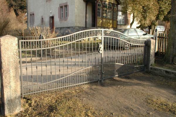 Einfahrtstor Elektro FlÃ¼geltore Handarbeit pro 1lfm Schmiedeisen Tor #031 Neu