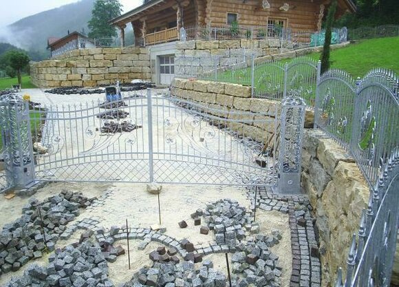 FlÃ¼gel Tore Handarbeit Zaun Rustikales Tor MaÃanfertigung FlÃ¼geltor Modell 051