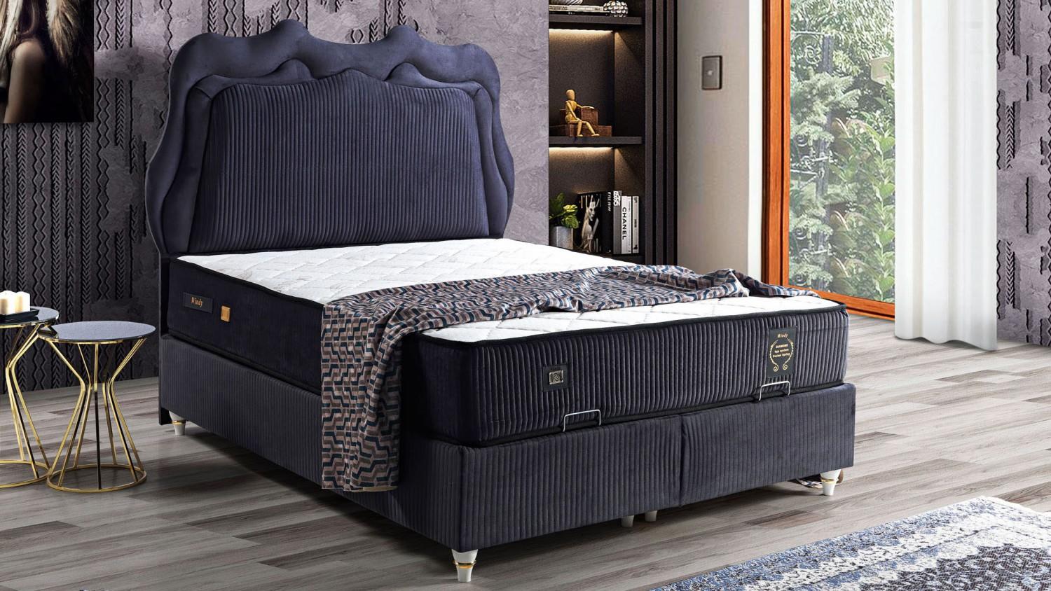 Bett Design Betten Luxus Betten Polster Schlafzimmer MÃ¶bel Modern Schwarz
