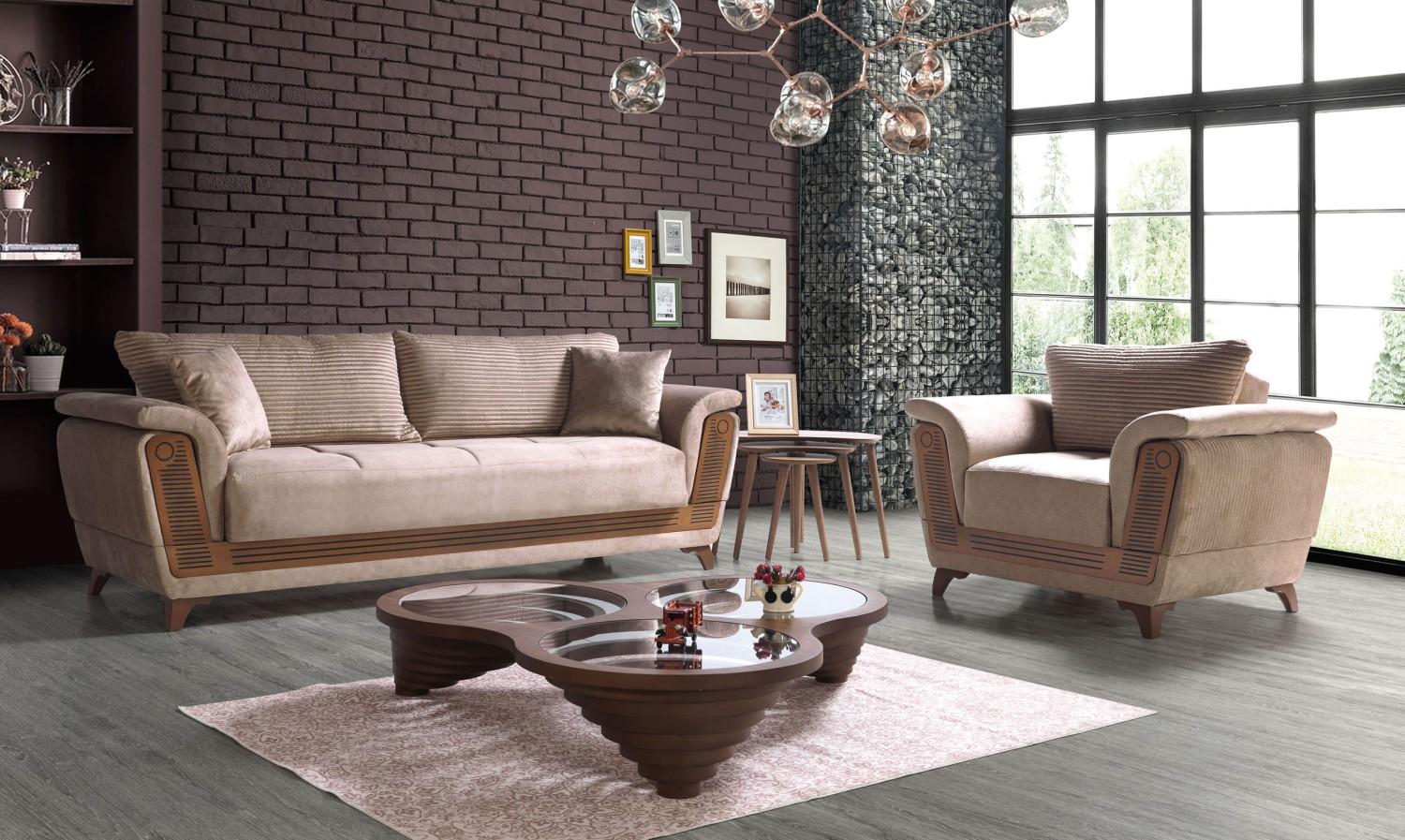 Luxus Sofagarnitur 3+1 Sitzer Sessel Garnitur Modern Relax Sessel MÃ¶bel
