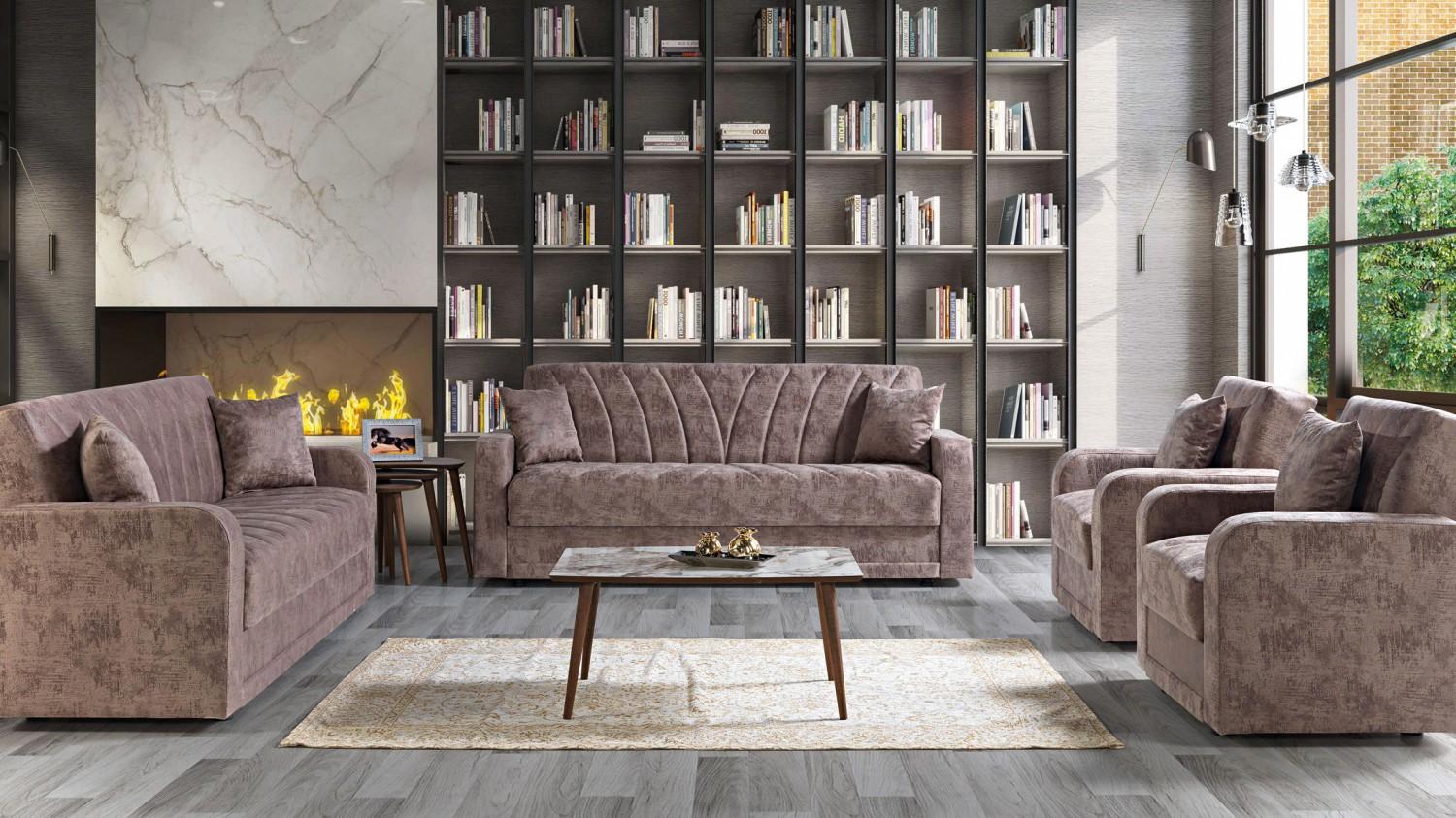 Sofagarnitur 3211 Holz Wohnzimmer Luxus Sofa Stoff Komplett Couchen MÃ¶bel