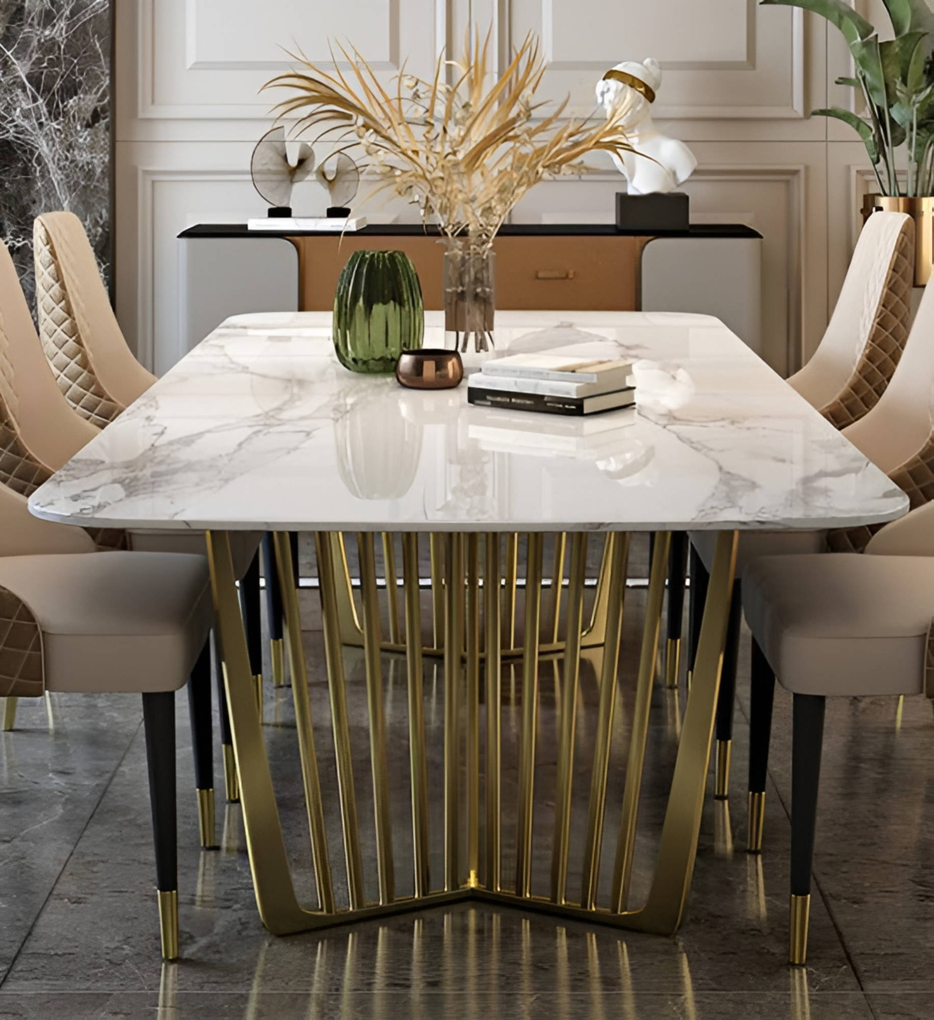Luxus Tische Esszimmer Tisch Metall Esszimmertisch Moderner MÃ¶bel Gold Sofort