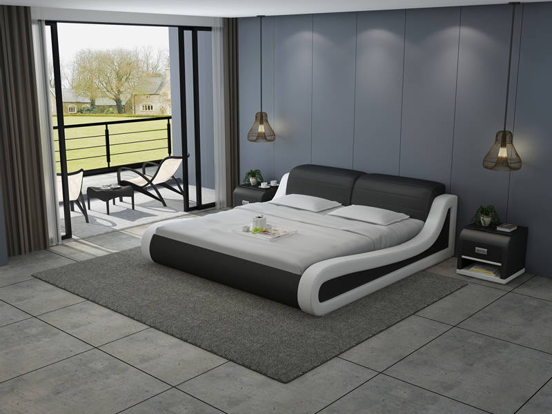 Wasserbett Hotel Doppel Bett Betten Komplett Lederbett Polsterbett Wasser LB8831