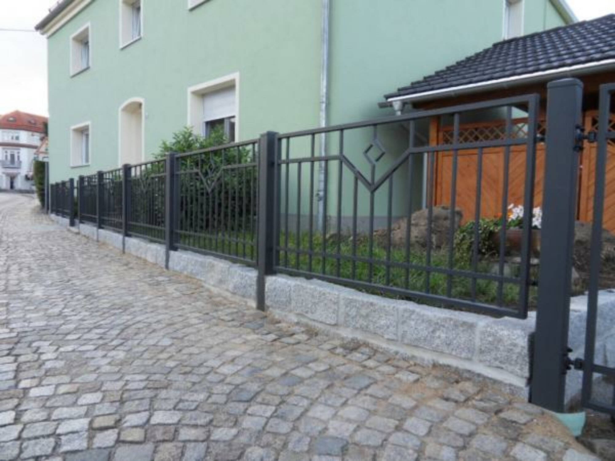 Aussen Garten GrundstÃ¼ck GelÃ¤nder Zaun Klassisch MaÃanfertigung Zaun M409 1lfm