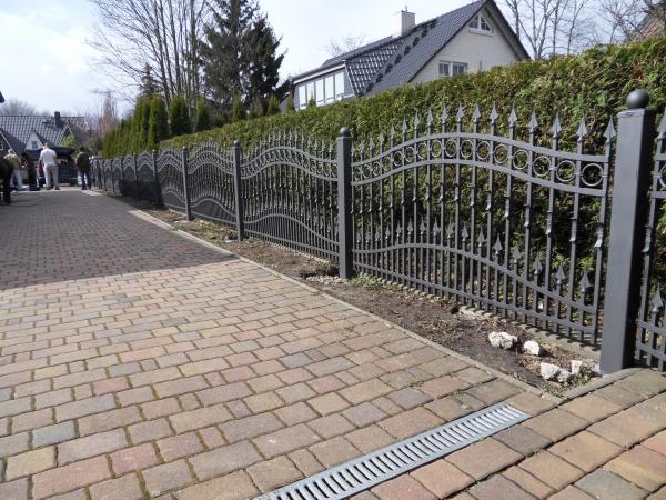 Aussen Garten Barock Rokoko Zaun Klassisch GelÃ¤nder Zaun Schmiedeeisen 1lfm 201