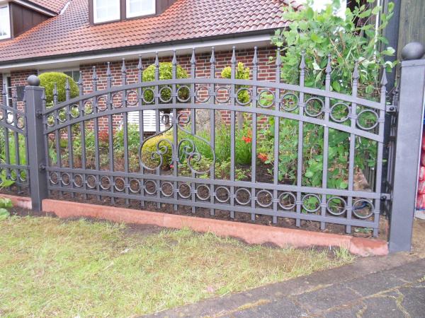 Railing Zaun GelÃ¤nder Schmiedeeisen Handarbeit Klassische ZÃ¤une Garten M361 Neu