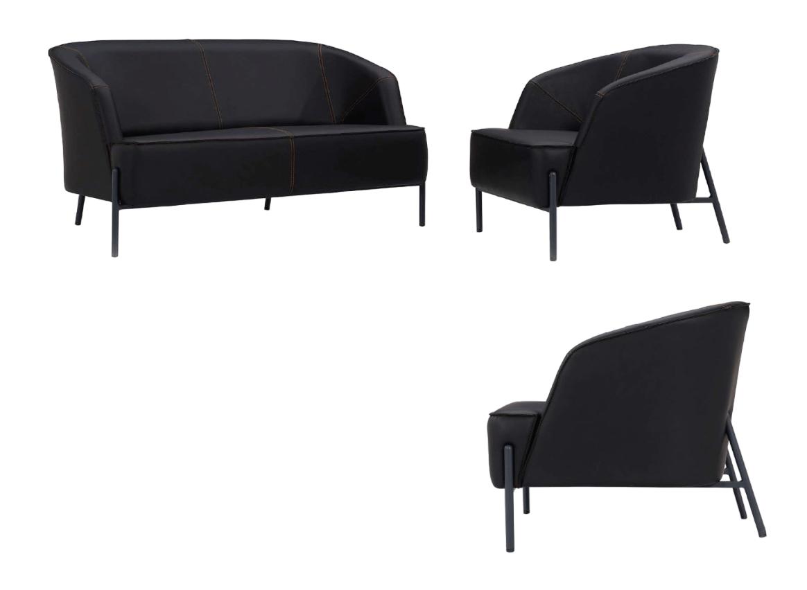 Sofa-Set 3tlg Sofa 2-Sitzer Beige BÃ¼romÃ¶bel Einrichtung 1-Sitzer Grau 2x Sessel