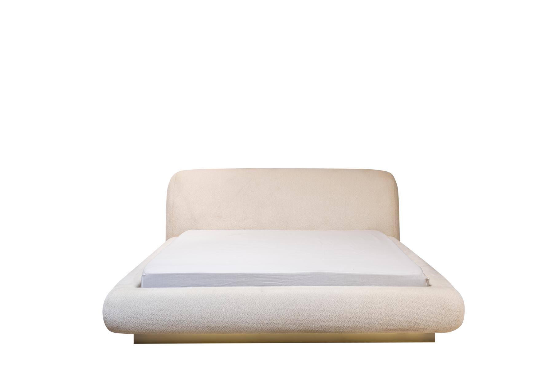 Modernes WeiÃes Polsterbett Textilbett Doppelbett Luxus SchlafzimmermÃ¶bel