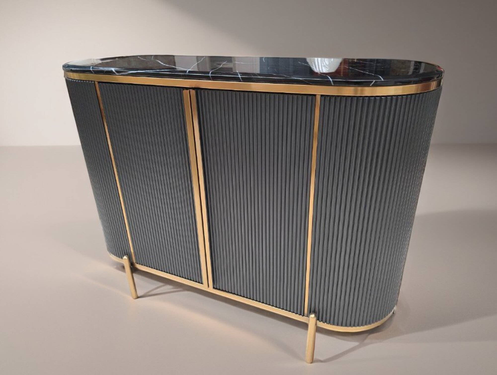 Anrichte Sideboard Luxus Designer Holz Regal Schwarz MÃ¶bel Kommode Sofort