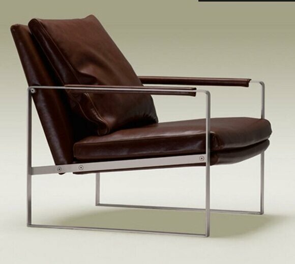 Sessel Design Couch Sofa Relax Braun Leder Lounge Club Polster Sitzer Sofort