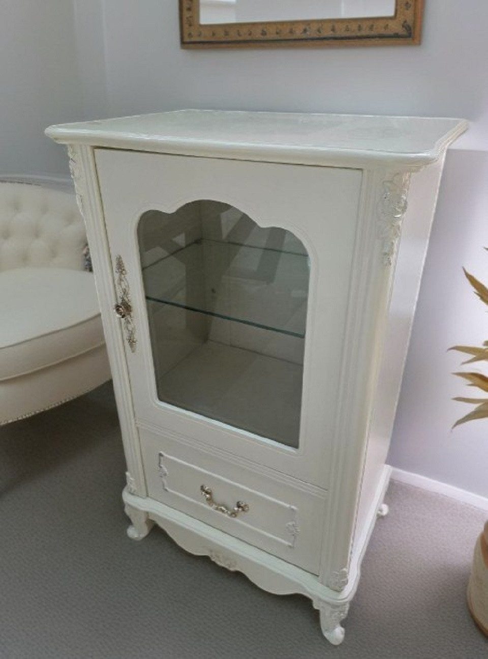 Glasvirtine Sideboard Luxus Designer Holz Regal WeiÃ MÃ¶bel Kommode Sofort