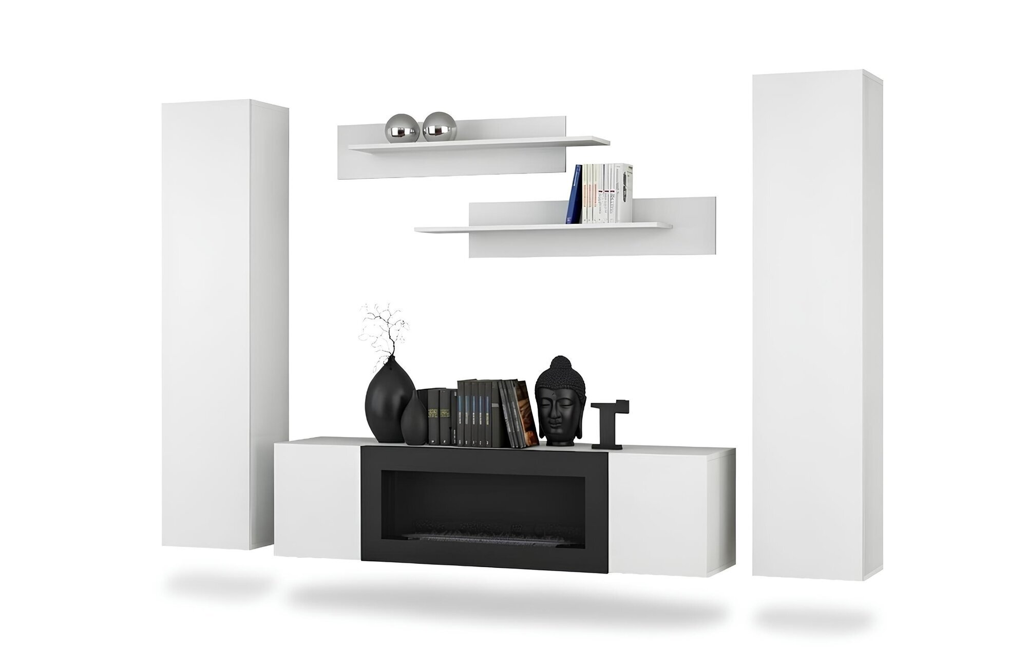 Modern Wohnwand Designer Einrichtung Wand Regale HÃ¤nge Vitrine Sideboard Sofort